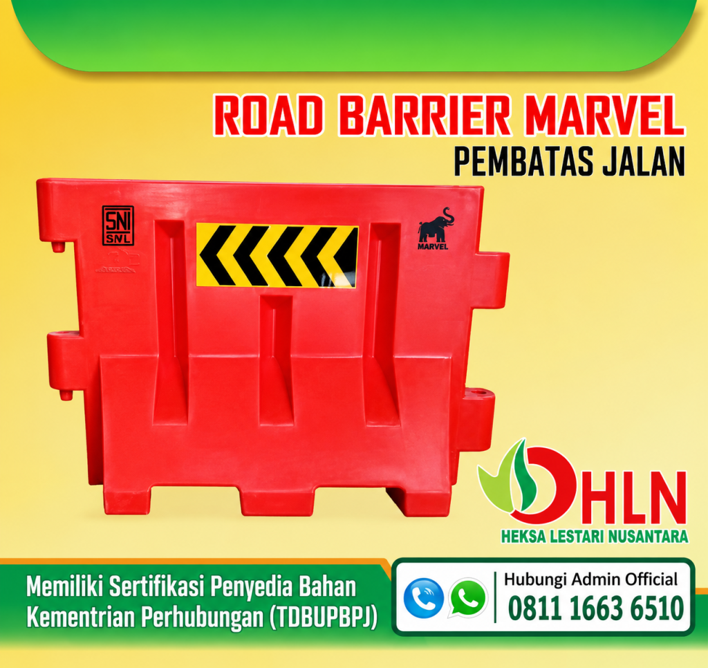 Jual Road Barrier Jalan, Pabrik Road Barrier Plastik, Harga Pembatas Jalan Murah, Distributor Road Barrier Cirebon