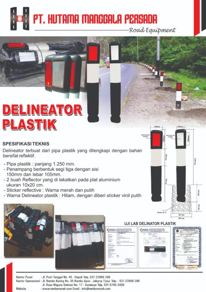 Jual Delineator Plastik, Pabrik Delineator Plastik Jalan, Jual Delineator Plastik Jalan, Delineator Plastik Jalan, Harga Delineator Plastik Jalan, Jual Delineator Jalan