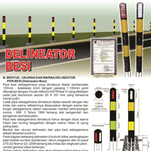 Harga Delineator Besi Papua TKDN E Katalog, Produksi Rambu Lalu Lintas Maluku Utara, Distributor Cat Jalan Kalimantan