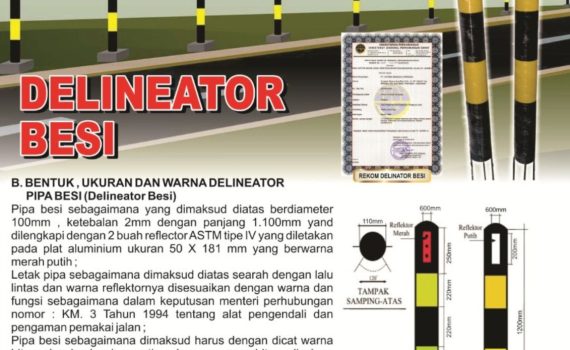Harga Delineator Besi Papua TKDN E Katalog, Produksi Rambu Lalu Lintas Maluku Utara, Distributor Cat Jalan Kalimantan
