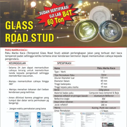 Pabrik Paku Marka Jalan Murah, Jual Paku Marka Kaca, Harga Paku Marka Petir Sulawesi