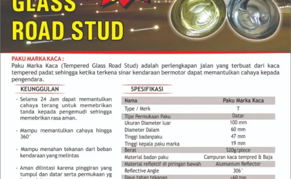 Jual Paku Marka Kaca Petir Murah, Harga Paku Marka Jalan, Pabrik Paku Marka Petir Sulawesi